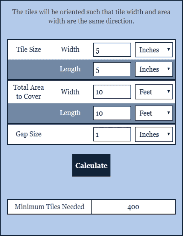 Tile Calculator Construction Calculator