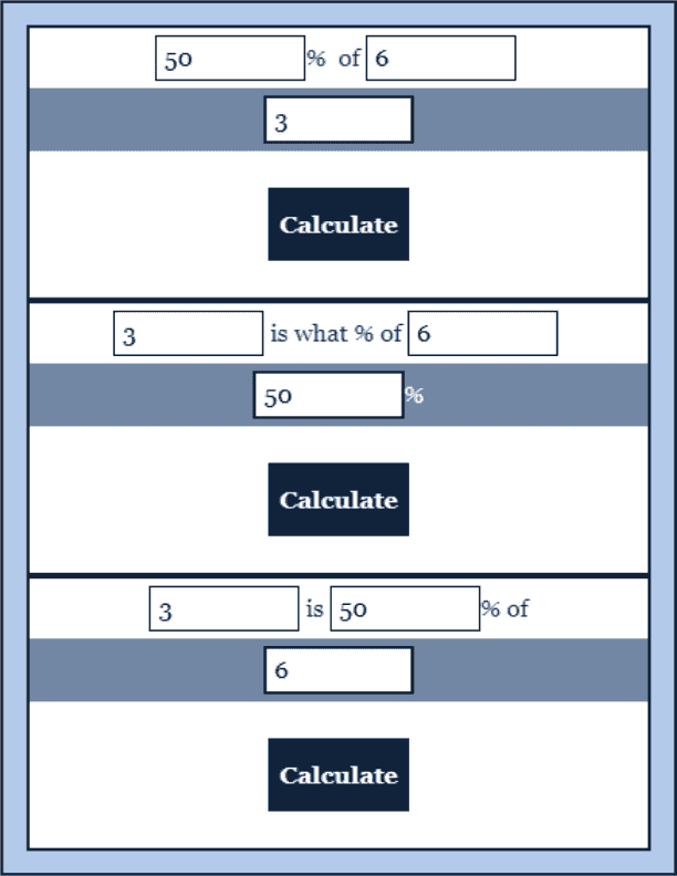 Percentage With Phrases Calculator Percentage Calculator